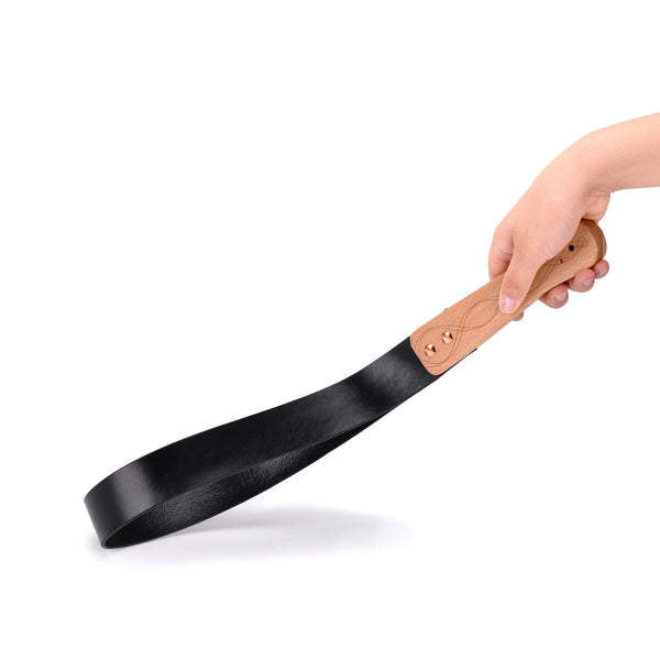 Leather Paddle with Wooden Handle