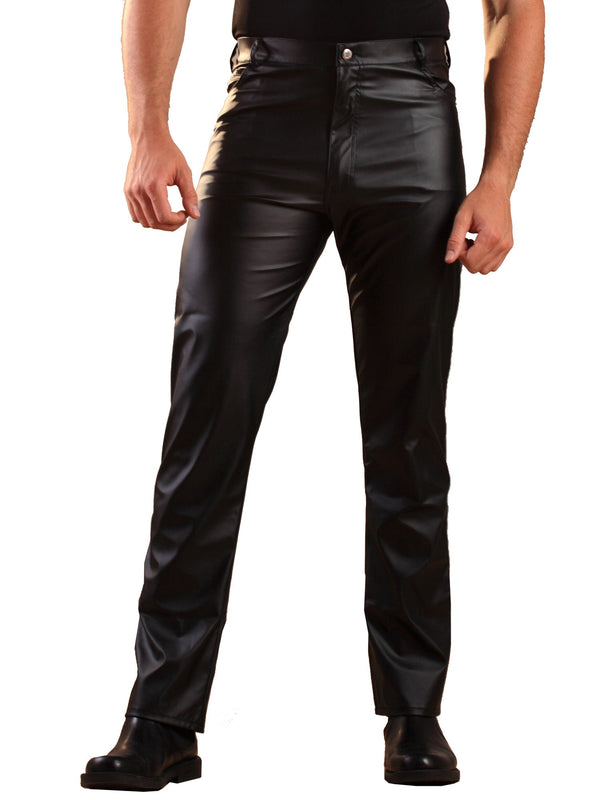 Pantalon classique en similicuir 