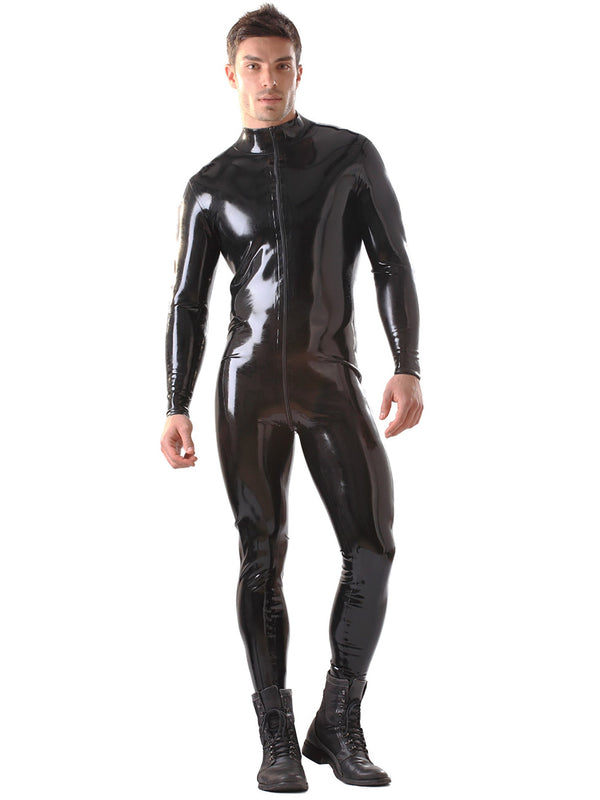 Combinaison en latex zippée pour homme 