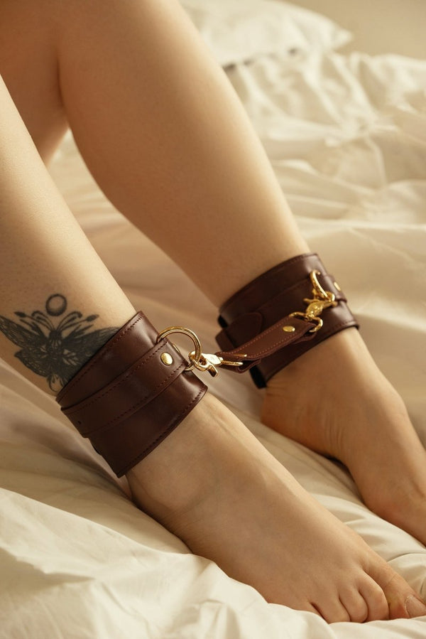 Burgundy Ankle Cuffs