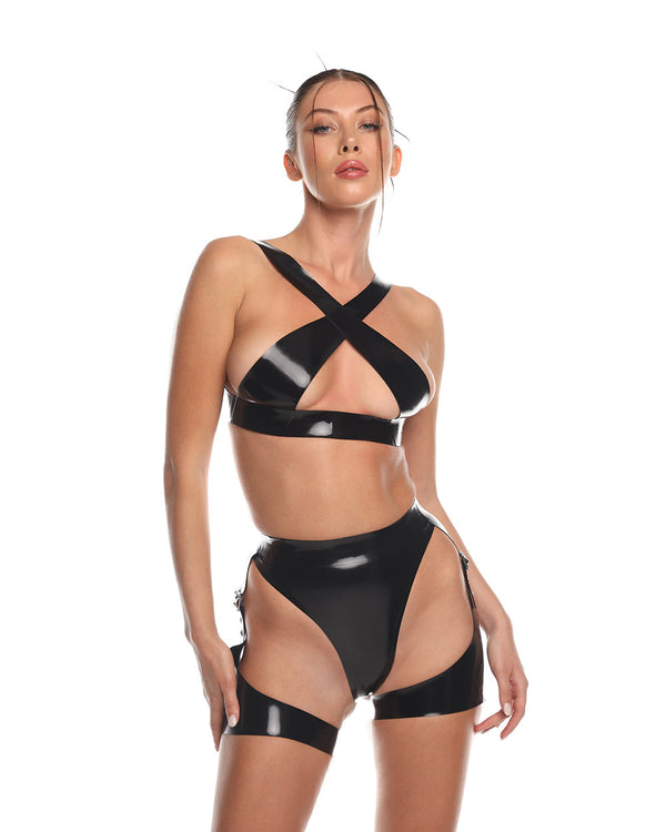 Latex Top "Abyss" Schwarz