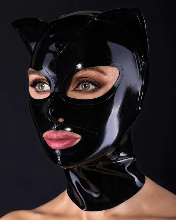 Latex Kitty Mask