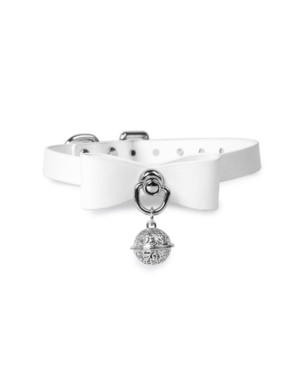 Collier de traction avec nœud en cloche blanche