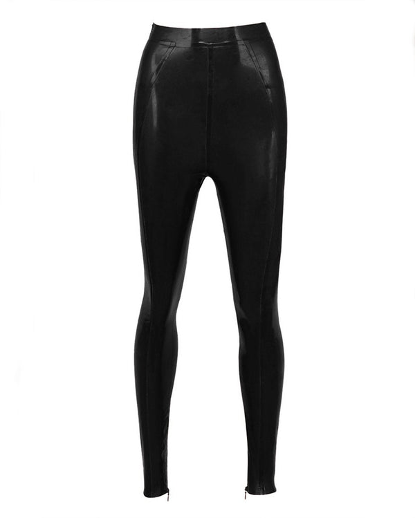 Legging taille haute en latex