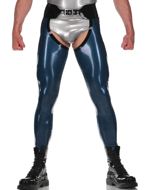 Men's Sexy Open Latex Trousers