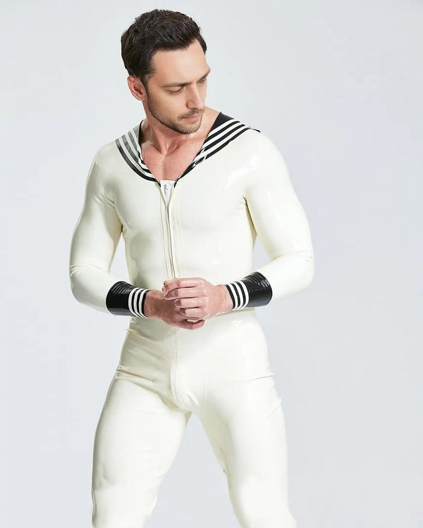 Männlicher Latex-Overall „Ship Ahoy“