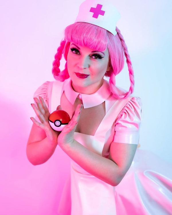 Nurse Joy Sexy Latex Schürzenkleid