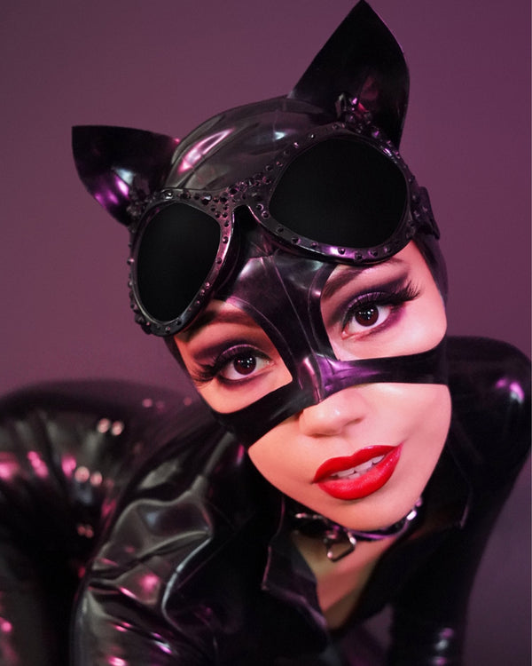 Masque en latex sexy pour chaton